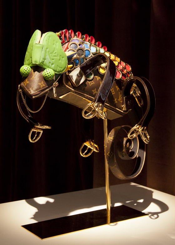 Luxurious Art: Animal Sculptures Created with Louis Vuitton bags
