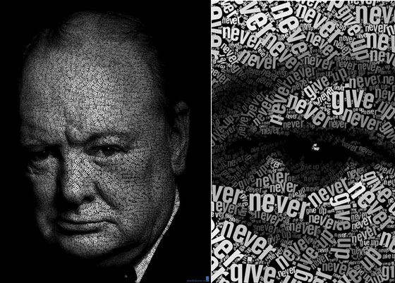 Incredible Text Portraits by Juan Osborne