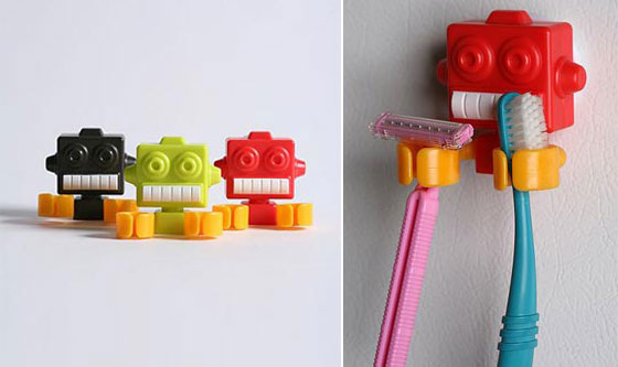 Robot Clips - Toothbrush Holder