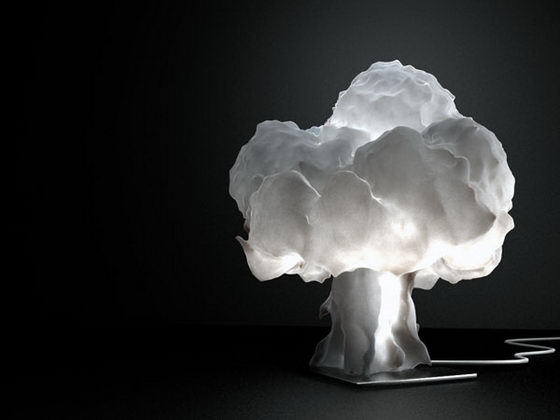 Unusual Mushroom Cloud Shaped Lamp