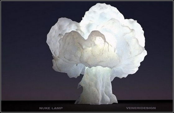 Unusual Mushroom Cloud Shaped Lamp