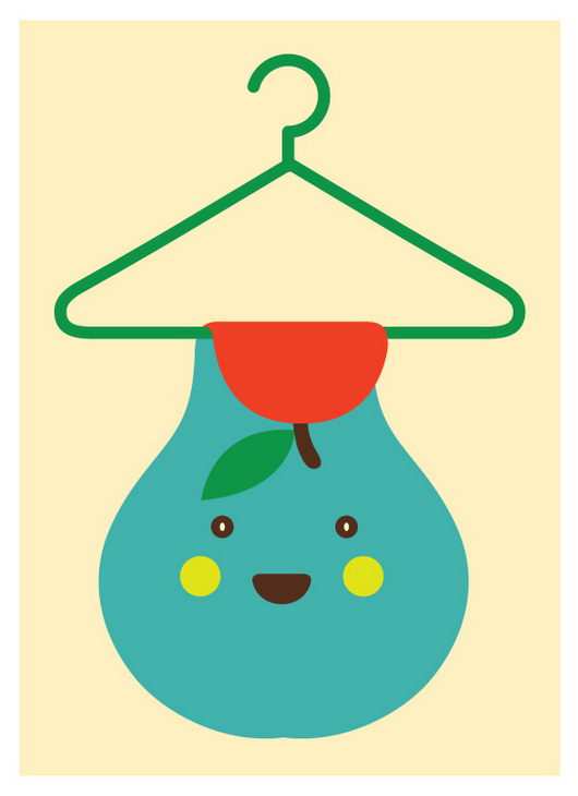 Cute Happy Pear Illustration from Yeoh Gh