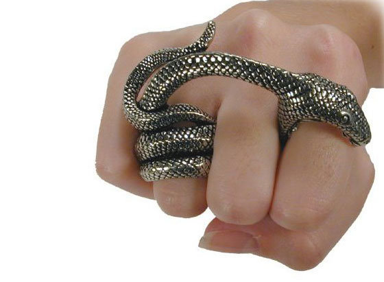 Adder Bite Alchemy Gothic Snake Ring