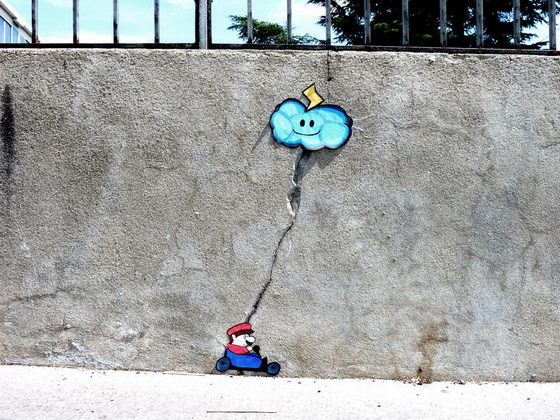 Funny Street Art from Oakoak, Playful and Cute