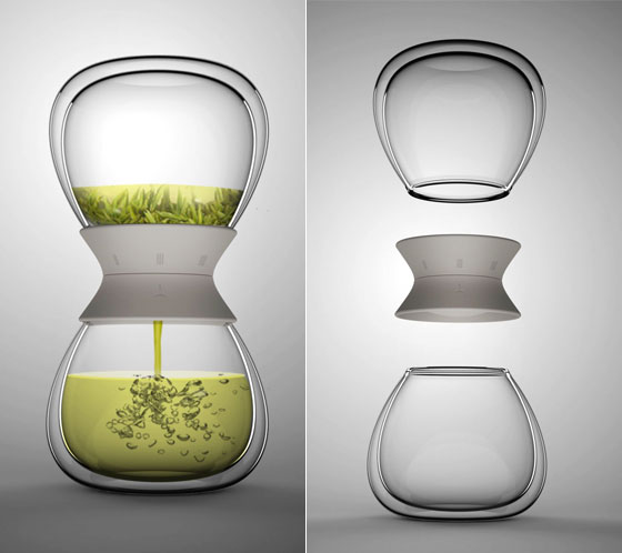 Tea-time: Hourglass Tea Maker by Pengtao Yu