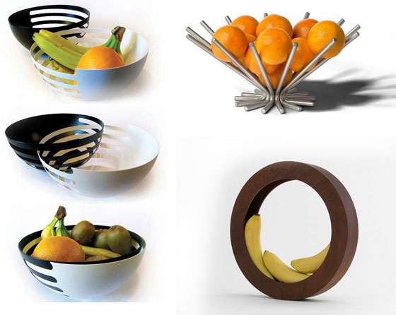 Modern Fruit Bowl Decorative Fruit Organizer With Drain Holes