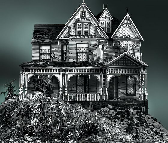 Enormous Victorian House Made from LEGO Bricks