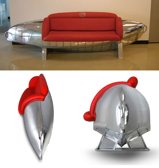 Cool Furniture Made from Vintage Airplane Parts