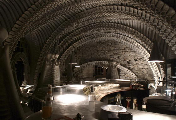 Stunning HR Giger Bar: the Alien Skeleton Bar in Switzerland