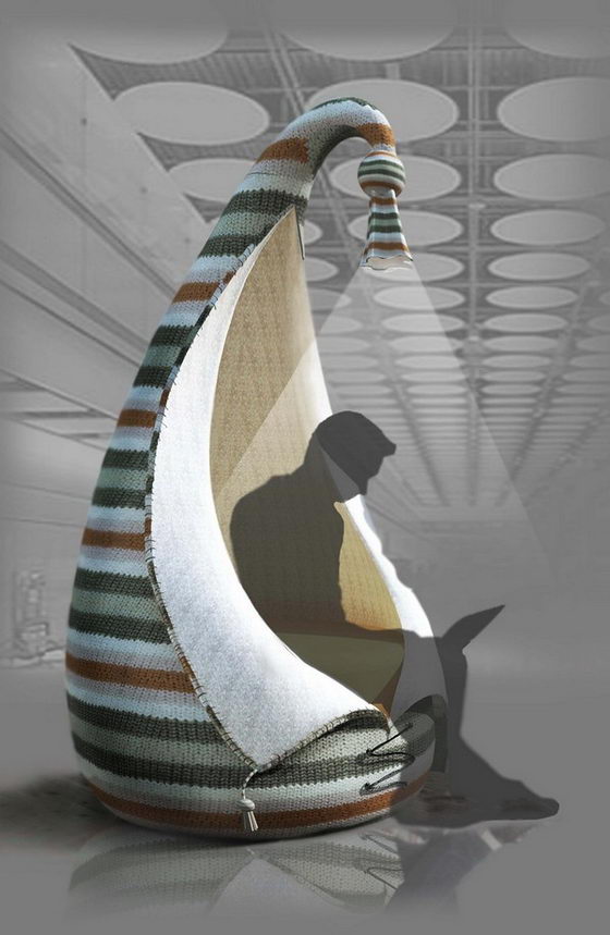 Cocoon Armchair: A Perfect Place for Solitude in Public
