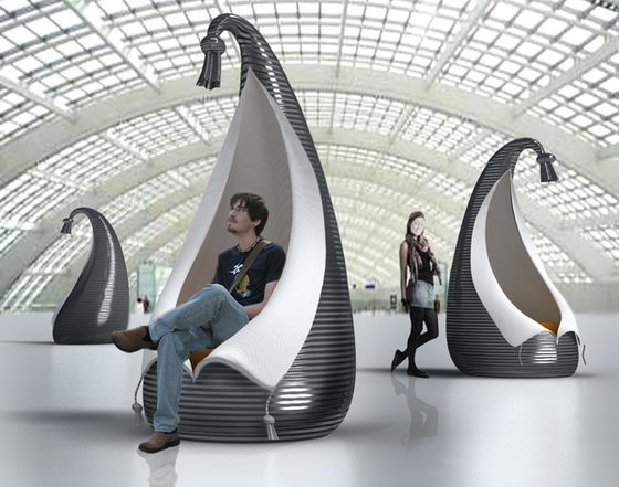 Cocoon Armchair: A Perfect Place for Solitude in Public
