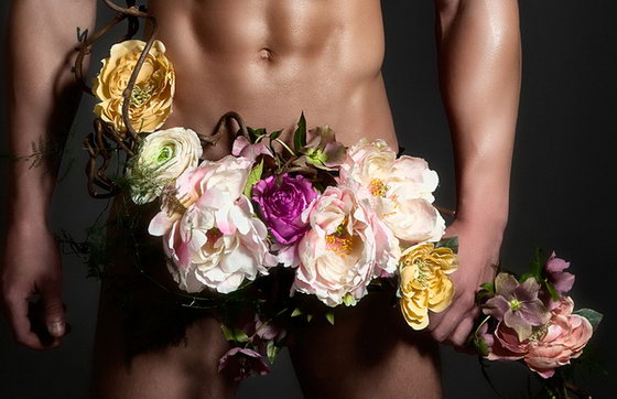 Father Nature: Unusual Combination of Masculine Bodies and Delicate Flowers