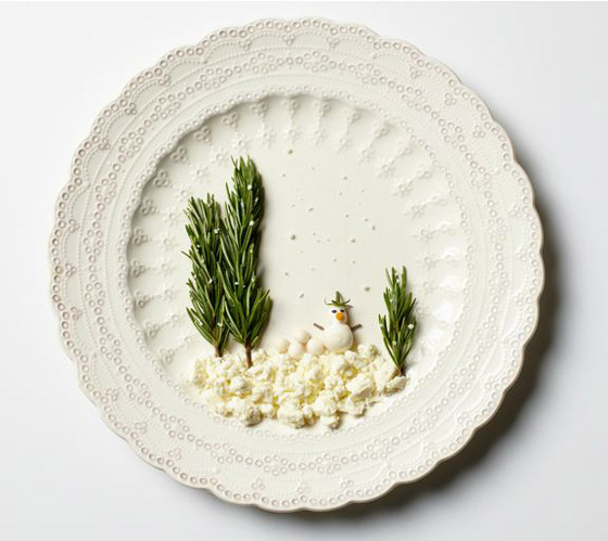 Beautiful Seasonal Landscape on Plate by Andrea Bricco