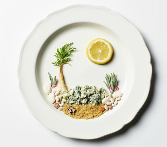 Beautiful Seasonal Landscape on Plate by Andrea Bricco