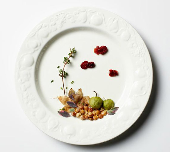 Beautiful Seasonal Landscape on Plate by Andrea Bricco