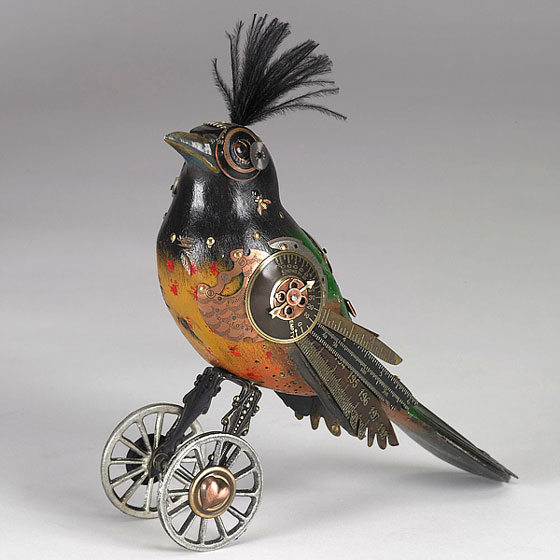 Songbirds: Beautiful Steampunk Sculptures