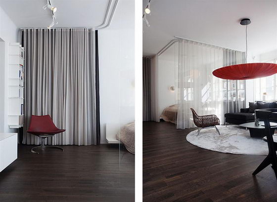 Beautiful Loft-Like Studio with Unusual Layout by Daniel Nyström