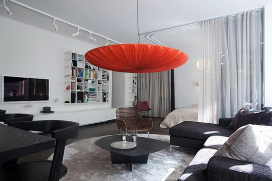 Beautiful Loft-Like Studio with Unusual Layout by Daniel Nyström