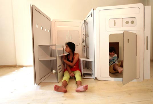 My Space: Pop-Up Cardboard Playhouse by Liya Mairson