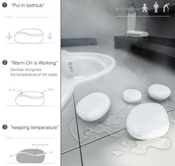 Warm On pebbles - Keep your Tub Warm without Extra Water Consumption