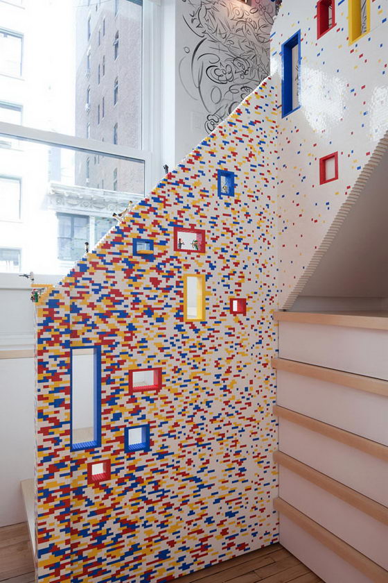 Stunning Stair Railing Made of 20000 LEGO Bricks