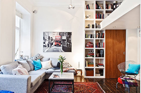 Small but Open Swedish Apartment Meets Inhabitant’s Every Need