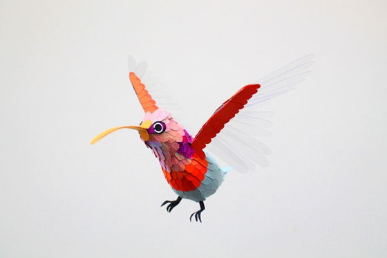 Beautiful and Colorful Paper Birds by Diana Beltran Herrera