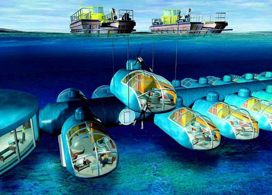 斐济的壮观波塞冬Undersea Resero