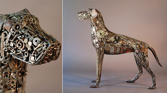 Crafted Recycled Metal Sculptures by Brian Mock