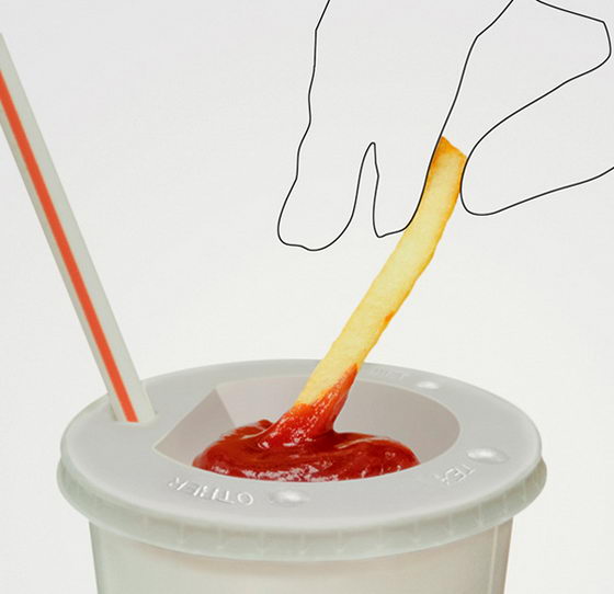 Dipping Cover: Ketchup On The Lid