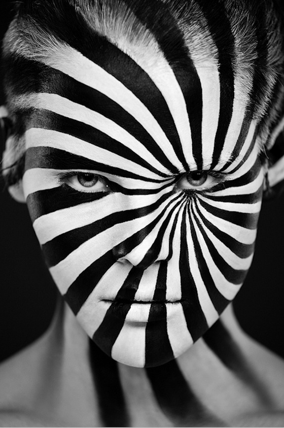 Weird Beauty: Stunning Black and White Face Art by Alexander Khokhlov