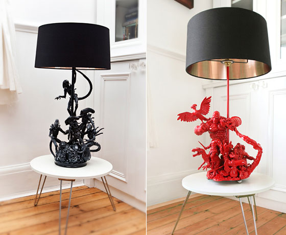 unique side table lamps