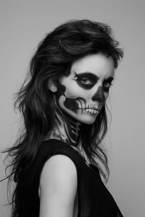 She Has Waited Too Long: Skeleton Makeup Girl by Pauline Darley