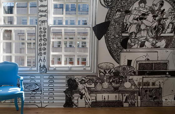 Incredibly Intricate Wall Drawings by Charlotte Mann