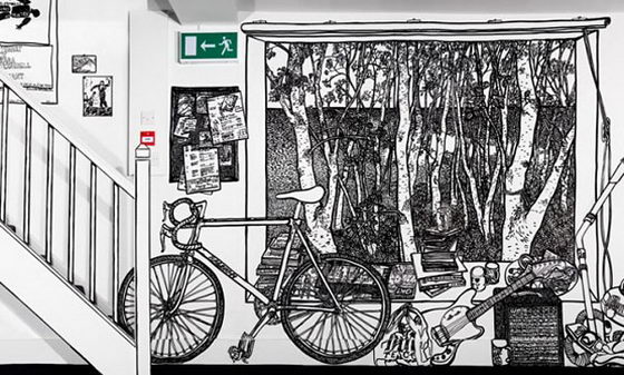 Incredibly Intricate Wall Drawings by Charlotte Mann