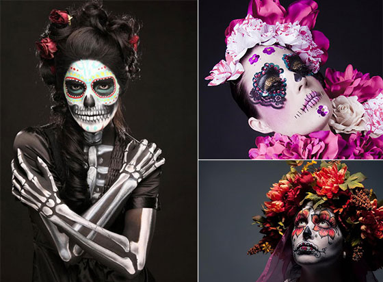 17 Amazing Día de los Muertos Sugar Skull Make-up Art