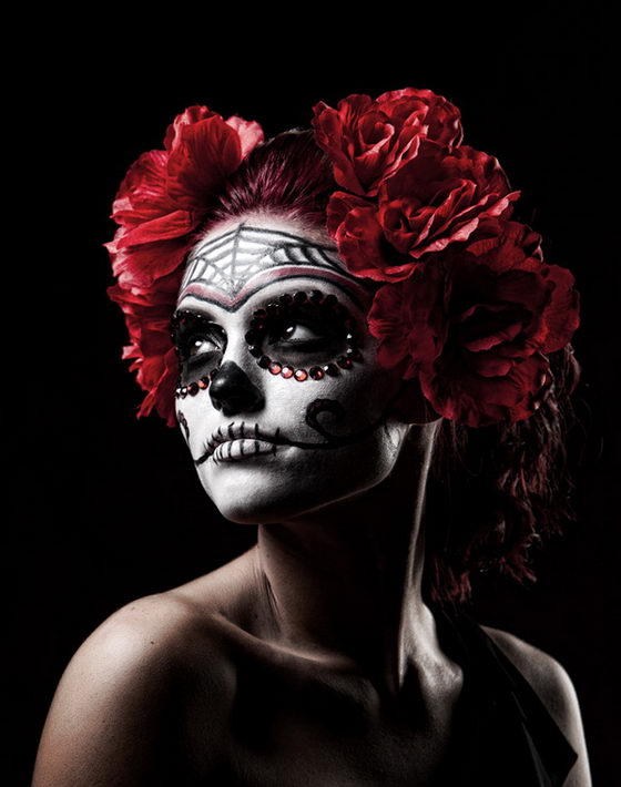 dia de los muertos face drawings