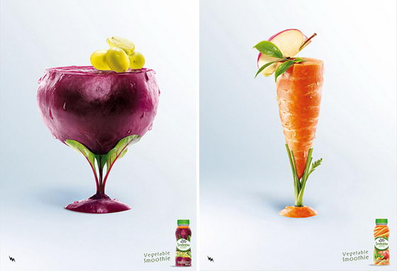 Vegetable Cocktails: Creative Vegetable Smoothie Campaign