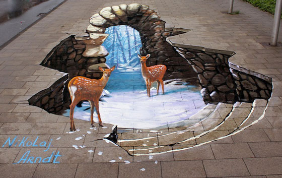 3d sidewalk art optical illusion