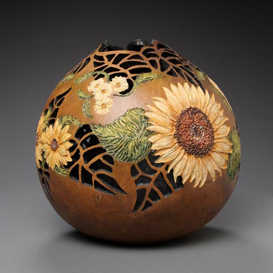 Amazing Gourd Carving Art by Marilyn Sunderland