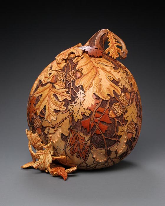 Amazing Gourd Carving Art by Marilyn Sunderland