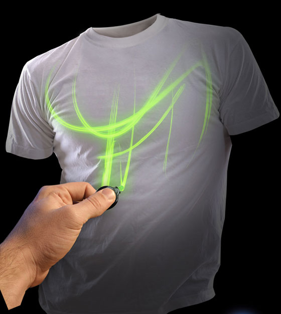 Laser Shirt: Fully Interactive Glow T-Shirt