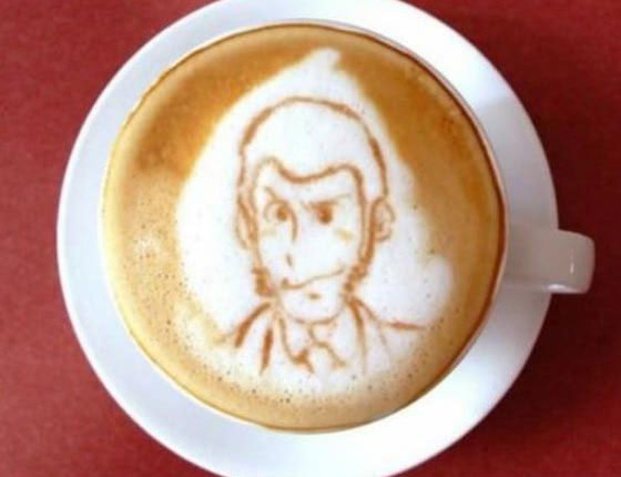 Creative Anime Coffee Swirl Art