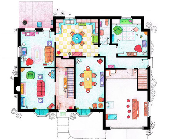 Interesting Detailed Floor Plans of Famous TV Shows by Iñaki Aliste Lizarralde 