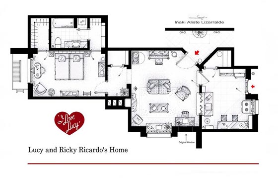 Interesting Detailed Floor Plans of Famous TV Shows by Iñaki Aliste Lizarralde 