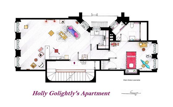 Interesting Detailed Floor Plans of Famous TV Shows by Iñaki Aliste Lizarralde 