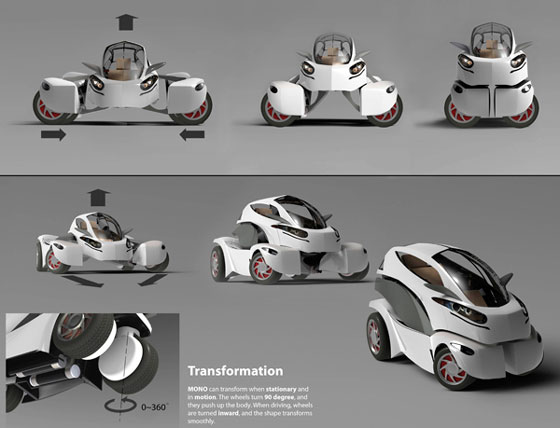 MONO: Innovative Transformable Electric Vehicle