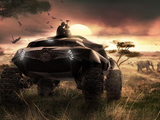 2035 ZAIRE All-terrain Concept Car, Perfect for Photography Team