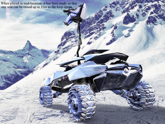 2035 ZAIRE All-terrain Concept Car, Perfect for Photography Team