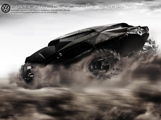 2035 ZAIRE All-terrain Concept Car, Perfect for Photography Team